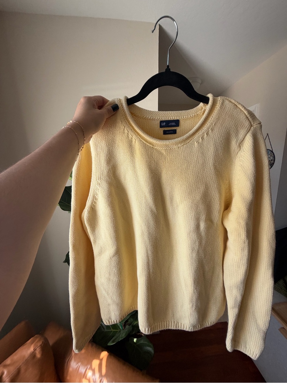 GAP Pale Yellow Crewneck Sweater